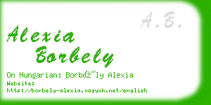 alexia borbely business card
